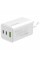 Зарядний пристрій ColorWay C101B GaN Mini 100W PD PPS 2xUSB-C + USB-A white (CW-CHS061PD-WT)