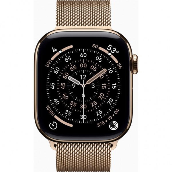 Смарт-годинник Apple Watch Series 11 GPS + Cellular 42mm Gold Titanium Case with Gold Milanese Loop (MF8Y4RK/A)