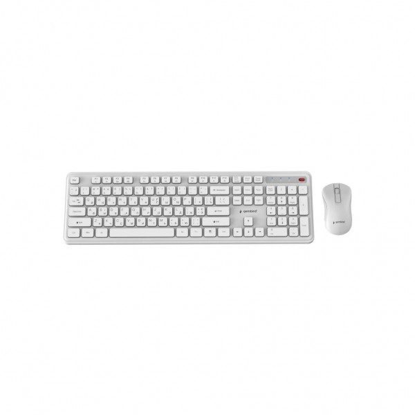 Комплект Gembird Slim Pro Business Wireless White (KBS-WPS-01-W-CYRL)
