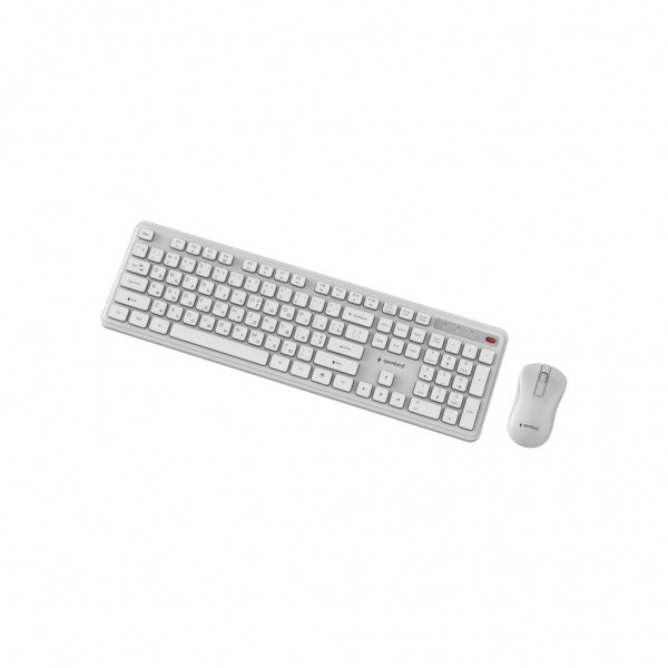 Комплект Gembird Slim Pro Business Wireless White (KBS-WPS-01-W-CYRL)