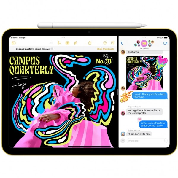 Планшет Apple iPad 11" 2025 Wi-Fi 128GB Yellow (MD4D4TY/A)