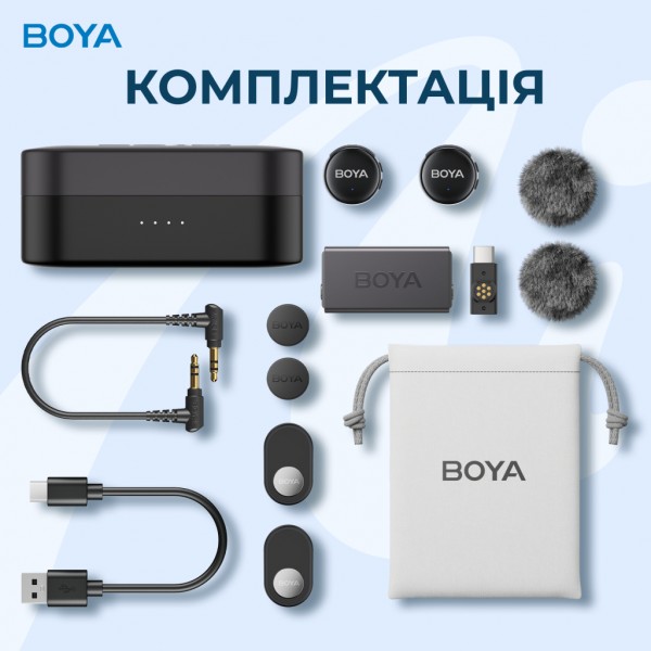 Мікрофон Boya LINK 3-02 Type-C/TRS Black (LINK 3-02)
