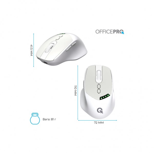 Мишка OfficePro M520W Wireless/Bluetooth White (M520W)