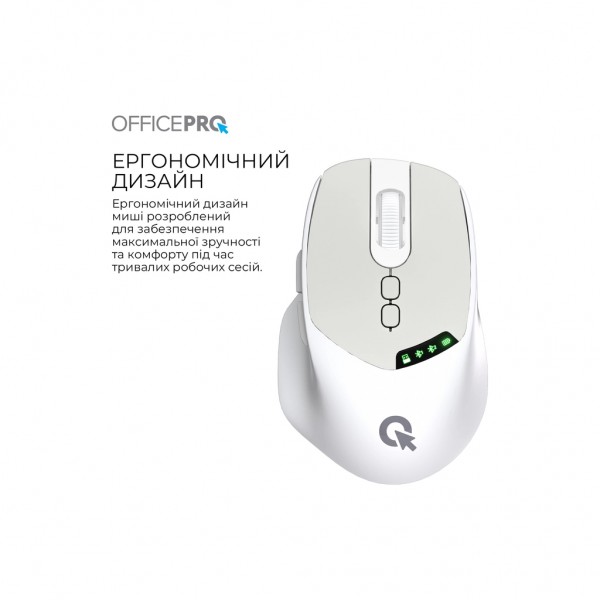 Мишка OfficePro M520W Wireless/Bluetooth White (M520W)