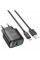 Зарядний пристрій HOCO C140A Smart USB QC3.0 + USB to cable Micro Black (6942007627801)
