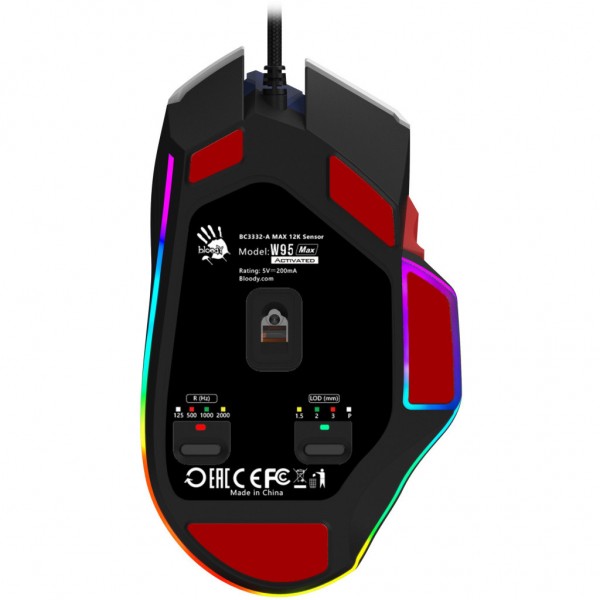Мишка A4Tech Bloody W95 Max RGB Activated USB Sports Navy (4711421985659)