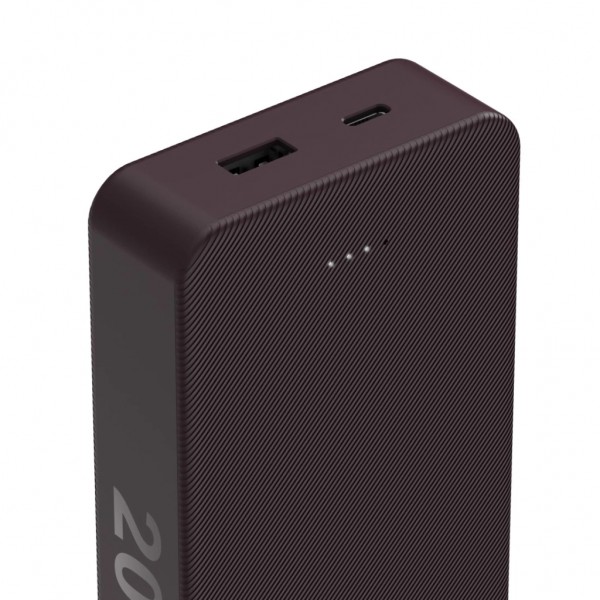 Батарея універсальна Hama 20000mAh, 15W/5V/3A, USB-C, USB-A, plum (00201715)
