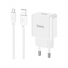 Зарядний пристрій HOCO C106A Leisure USB + cable USB to Micro 5P 10.5W White (6931474783905)