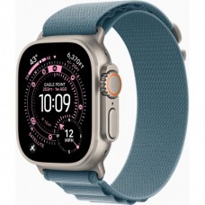 Смарт-годинник Apple Watch Ultra 3 GPS + Cellular 49mm Natural Titanium Case with Light Blue Alpine Loop - Medium (MEWM4QP/A)