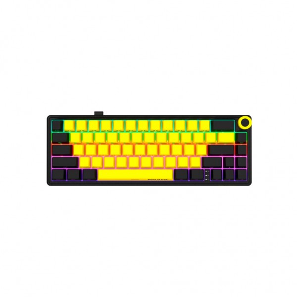 Клавіатура Lorgar KBP70MW Pro RGB Wireless/Bluetooth/USB UA Black/yellow (LRG-KBP70MW-YL-US)