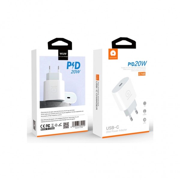 Зарядний пристрій WUW C145 USB-C PD20W White (6972573332250)