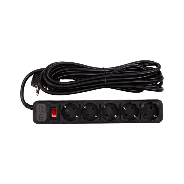 Мережевий фільтр живлення PowerPlant 5м, 5 розеток (JY-1056/5) (EX610723)