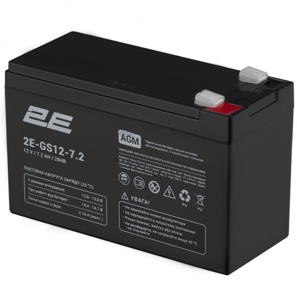 Батарея до ДБЖ 2E 2E-GS12-7.2 12V 7.2Ah (2E-GS12-7.2)