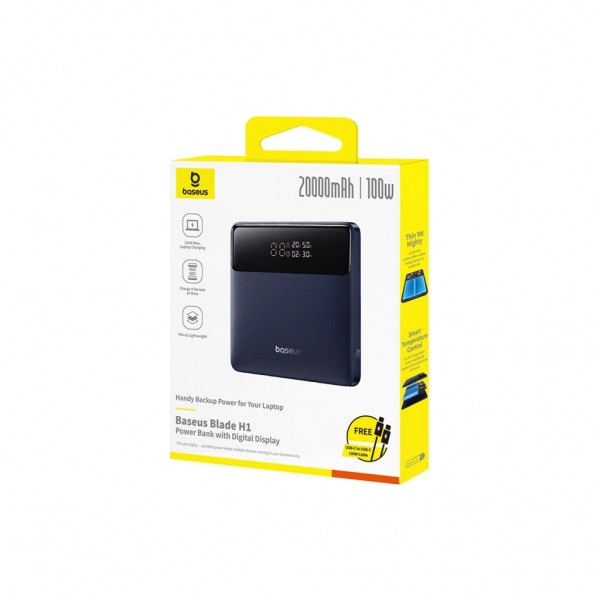 Батарея універсальна Baseus Blade H1 Lite 20000mAh 100W PD QC Black (P10021604123-00)