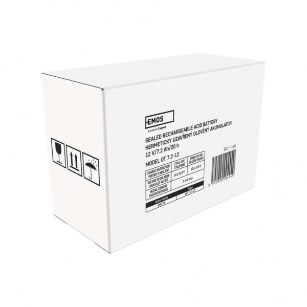 Батарея до ДБЖ EMOS B9674 AGM 12V 7,2Ah fast 6,3mm (B9674)