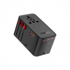Зарядний пристрій Promate tripmate-gan160 3xUSB-C PD + USB-A QC 160W GaN Black (tripmate-gan160)