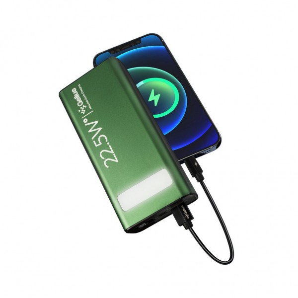Батарея універсальна Gelius Lightstone GP-PB300 30000mAh QC+PD (22.5W) Green (00000090465)
