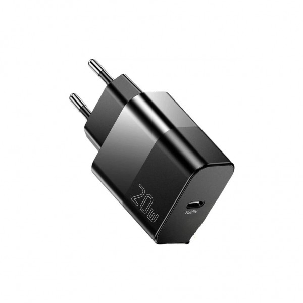 Зарядний пристрій Essager USB-C PD20W + cable USB-C to USB-C 60W black (E20JSB1-SYTT1-T)