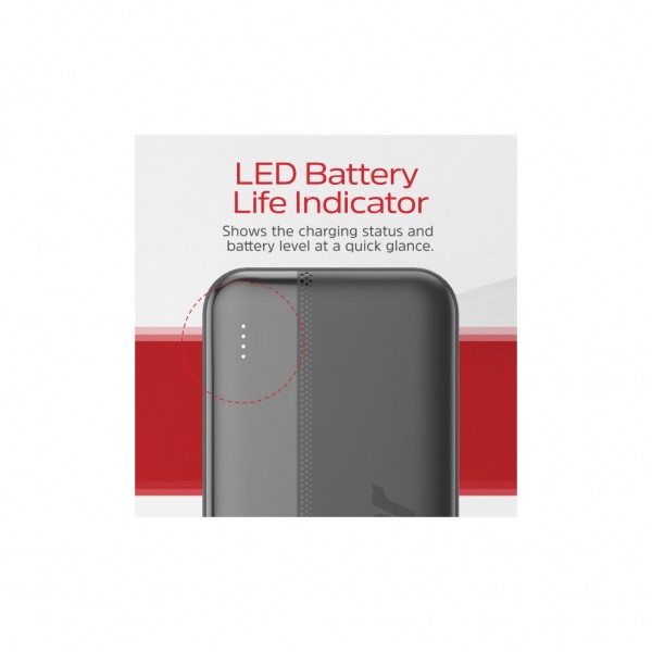 Батарея універсальна Energizer 10000mAh 15W, USB-А, 2*USB-C, Black (UE10050CC)