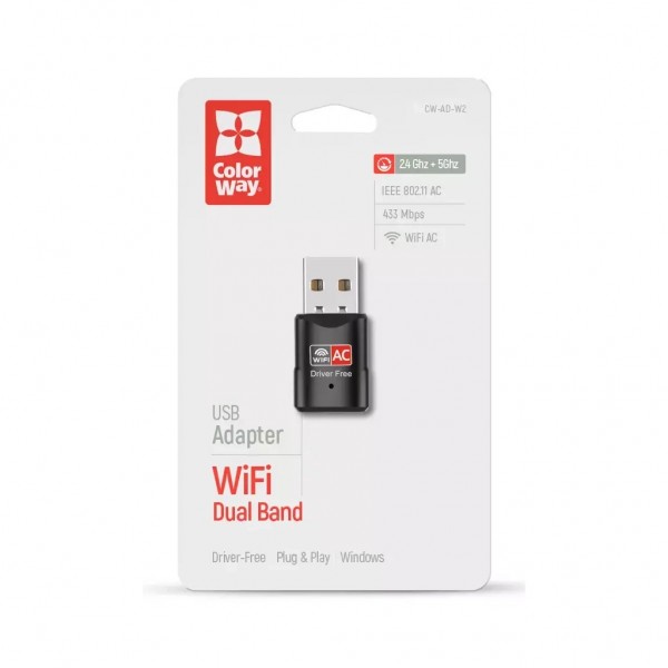 Мережева карта Wi-Fi ColorWay CW-AD-W2