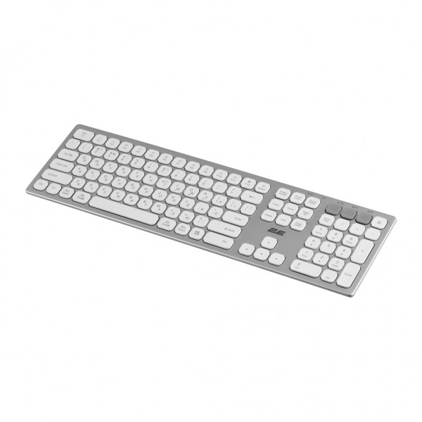 Клавіатура 2E KS270 109key Wireless UA Silver/White (2E-KS270WBWH_UA)