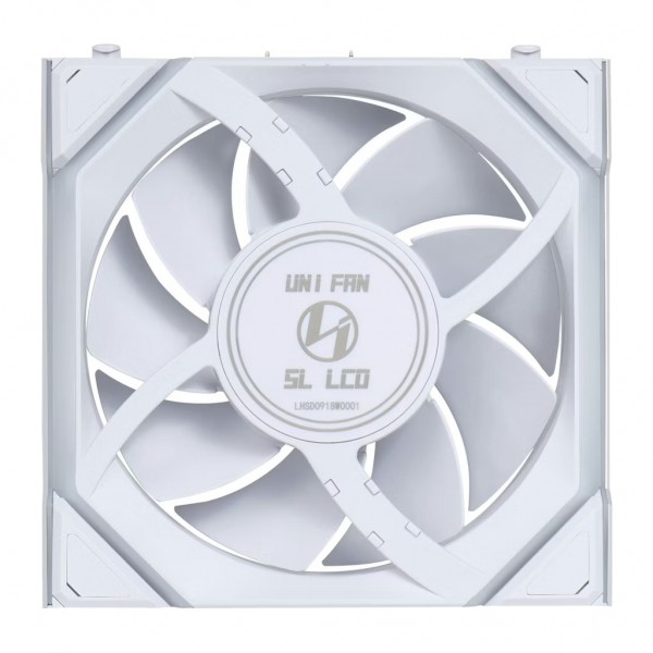 Кулер до корпусу Lian Li UNI Fan SL WIRELESS LCD 120-1, White (G99.12SLLCD1W1W.00)