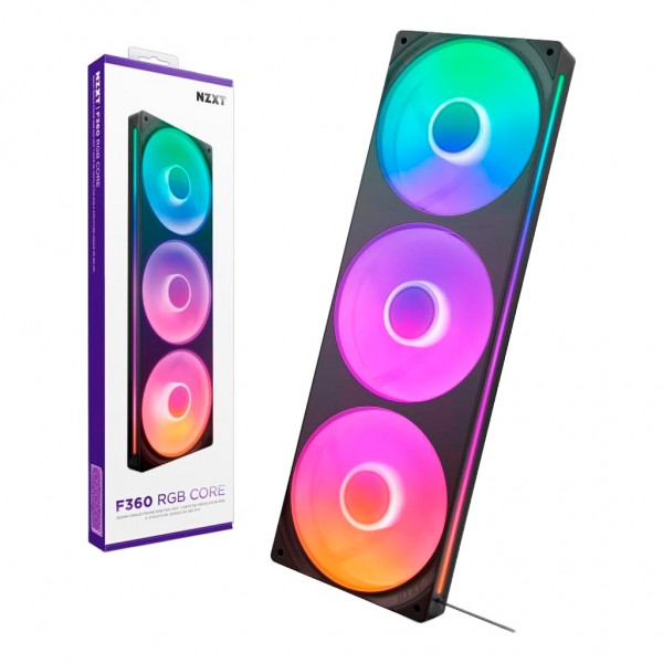 Кулер до корпусу NZXT F360 RGB Core Fan (Single Frame) - Black (RF-U36HF-B1)
