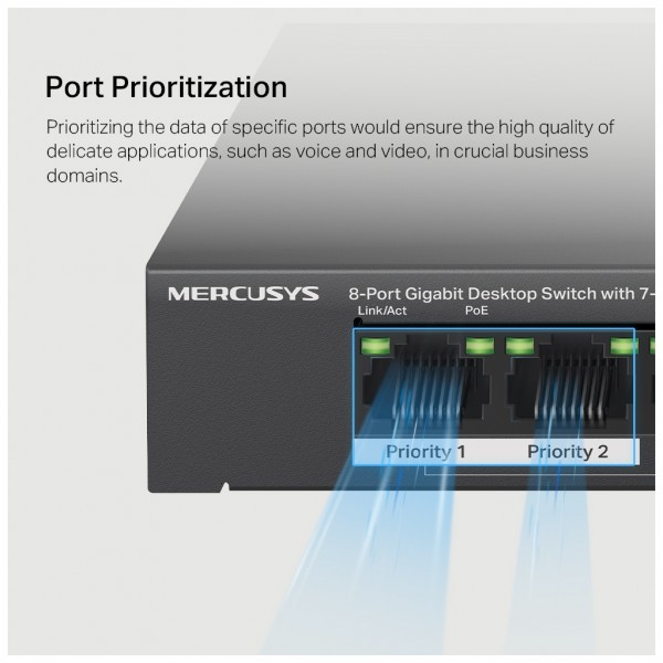 Комутатор мережевий Mercusys MS108GP