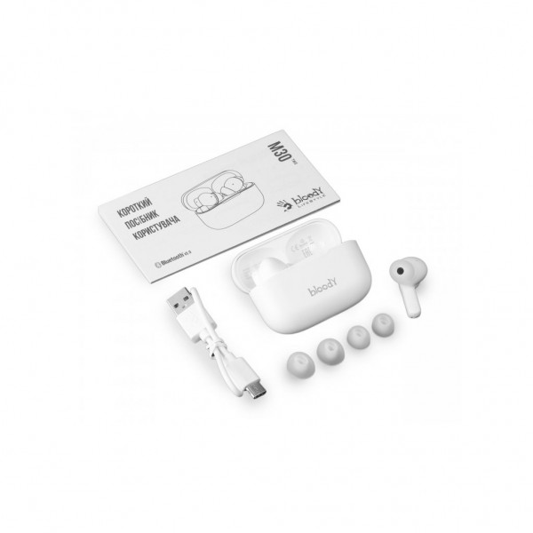 Навушники A4Tech Bloody M30 White (8016361908987)