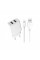 Зарядний пристрій XO L109 12W (2USB/2.4A) + USB - Lightning White (XO-L109-L)