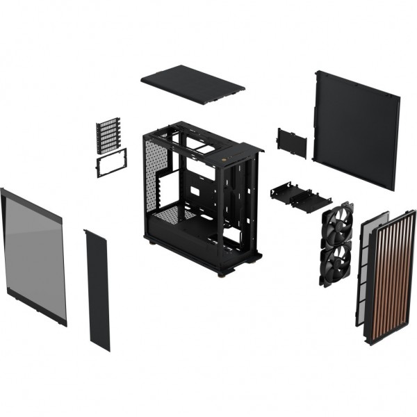 Корпус для ПК Fractal Design North Charcoal Black TG Dark (FD-C-NOR1C-02)