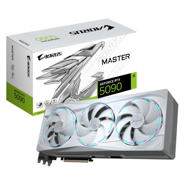 Відеокарта GIGABYTE GeForce RTX5090 32GB AORUS MASTER ICE (GV-N5090AORUSM ICE-32GD)