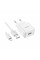 Зарядний пристрій HOCO C106A charger set(iP) White (6931474783899)