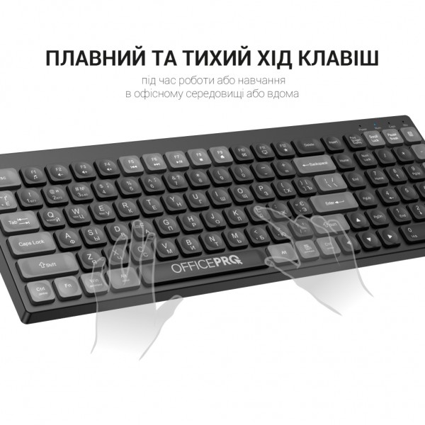 Клавіатура OfficePro SK985BO Bluetooth/Wireless UA Black/White (SK985BO)