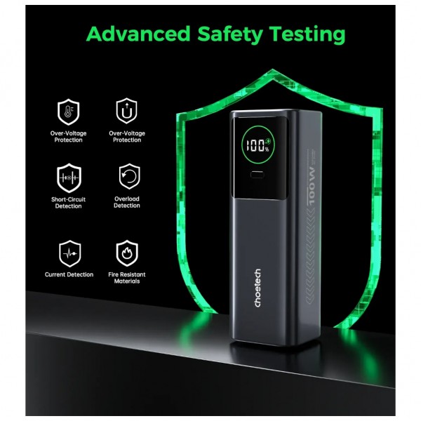 Батарея універсальна Choetech 20000mAh, PD/100W, QC, AFC, AC input (B1012)