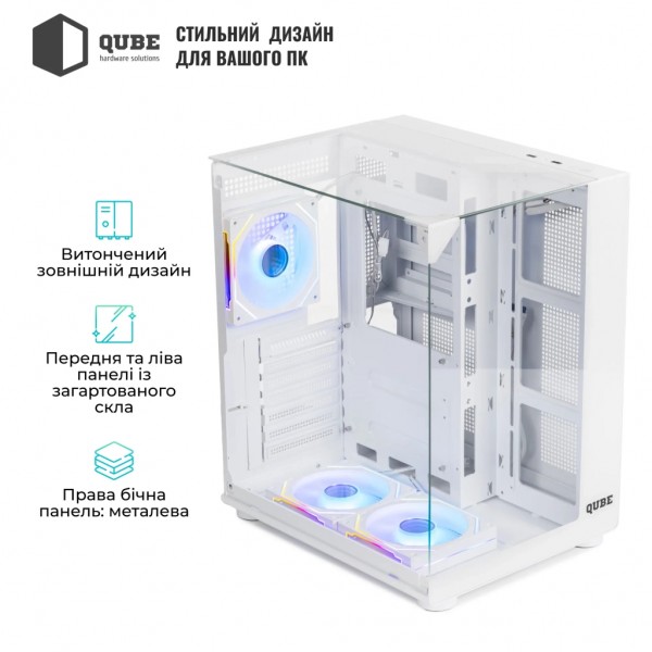 Корпус для ПК Qube AQUARIUM_GWNU3
