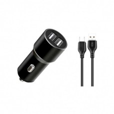 Зарядний пристрій XO 1xUSB + cable USB to Micro 5P TZ09 black (6920680873487)