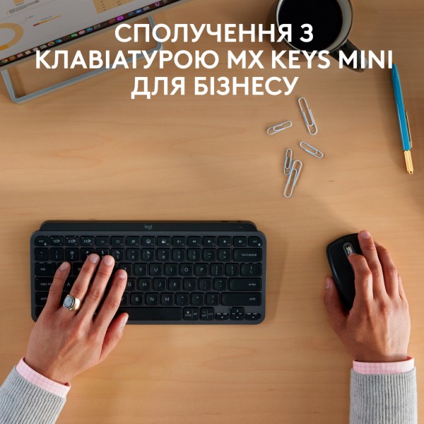 Мишка Logitech MX Anywhere 3S for Business Wireless/Bluetooth + Mouse Pad Studio Series Graphite (MX910-006958)