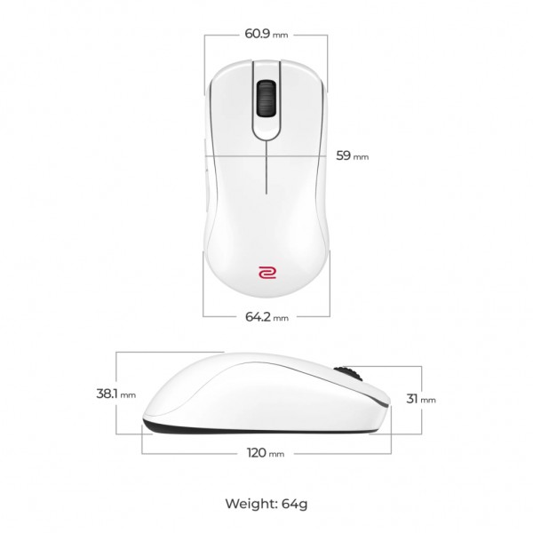 Мишка Zowie S2DW Wireless White (9H.N4NBE.A3E)