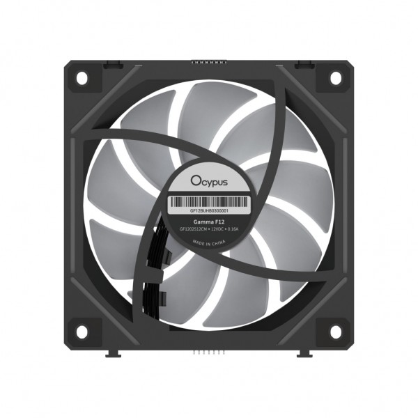 Кулер до корпусу OCYPUS GAMMA F12 UNI ARGB чорний (GAMMA-F12-BK1AM00U-GL)