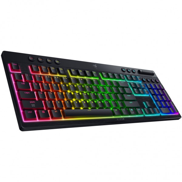 Клавіатура Razer BlackWidow V4 Low-Profile Wireless/Bluetooth/USB Yellow switch UA Black (RZ03-05271500-R3M1)
