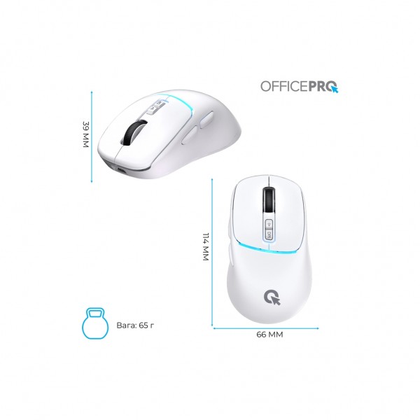 Мишка OfficePro M468W Wireless/Bluetooth White (M468W)