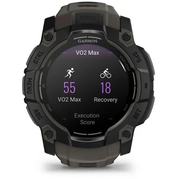 Смарт-годинник Garmin Instinct 3, Tactical, AMOLED, 50mm, Black, GPS (010-03020-50)