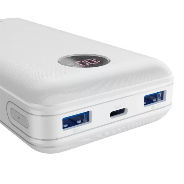 Батарея універсальна Canyon PB-2002 20000mAh, PD/20W, QC/3.0/22.5W, White (CNE-CPB2002W)