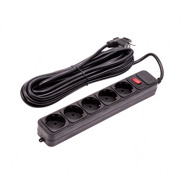 Мережевий фільтр живлення PowerPlant 7м, 5 розеток (JY-1056/7) (EX610730)