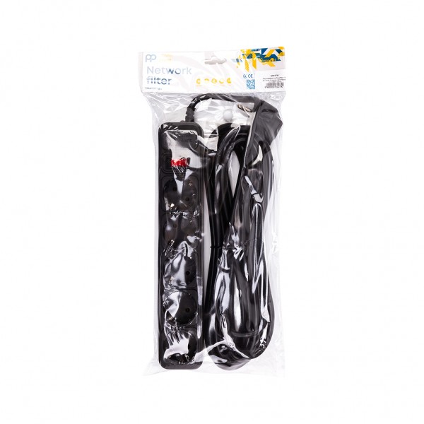 Мережевий фільтр живлення PowerPlant 7м, 5 розеток (JY-1056/7) (EX610730)