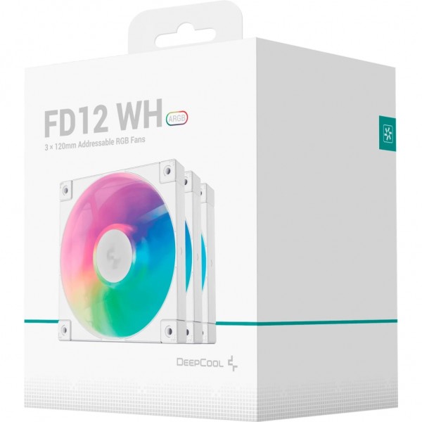 Кулер до корпусу Deepcool FD12 ARGB WH-3 IN 1 (R-FD12-WHAPN3-G)