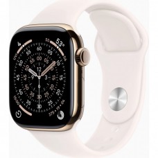 Смарт-годинник Apple Watch Series 11 GPS + Cellular 42mm Gold Titanium Case with Light Blush Sport Band - S/M (MF8W4RK/A)