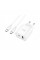 Зарядний пристрій HOCO C80A Plus Rapido PD20W+QC3.0 charger set(C to C) White (6931474779908)