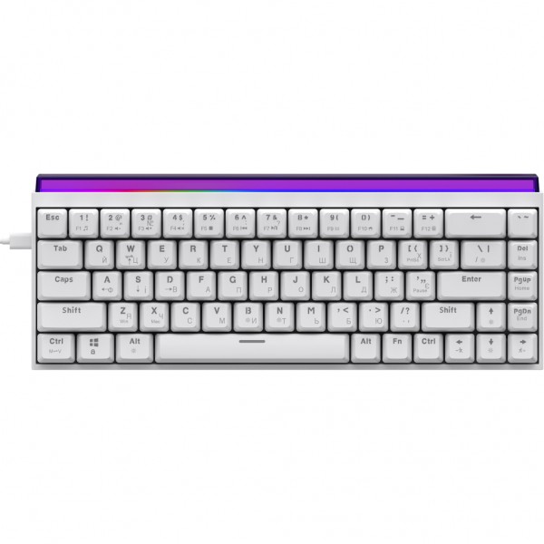 Клавіатура Ajazz NK68 Red Switch USB UA White (NK68-R-W)
